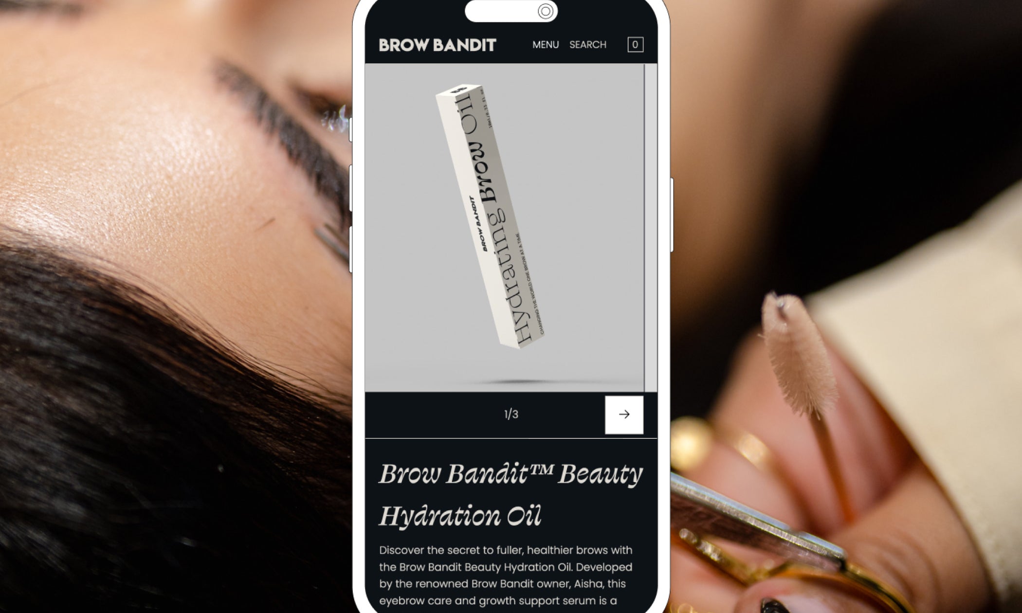 Rebrand, packaging & ecom for NYC lamination expert Brow Bandit