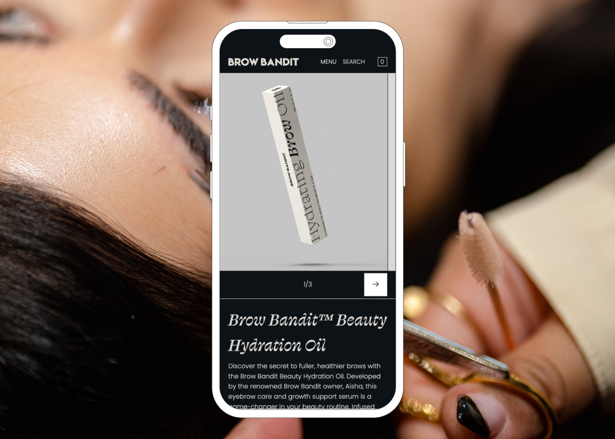 Rebrand, packaging & ecom for NYC lamination expert Brow Bandit