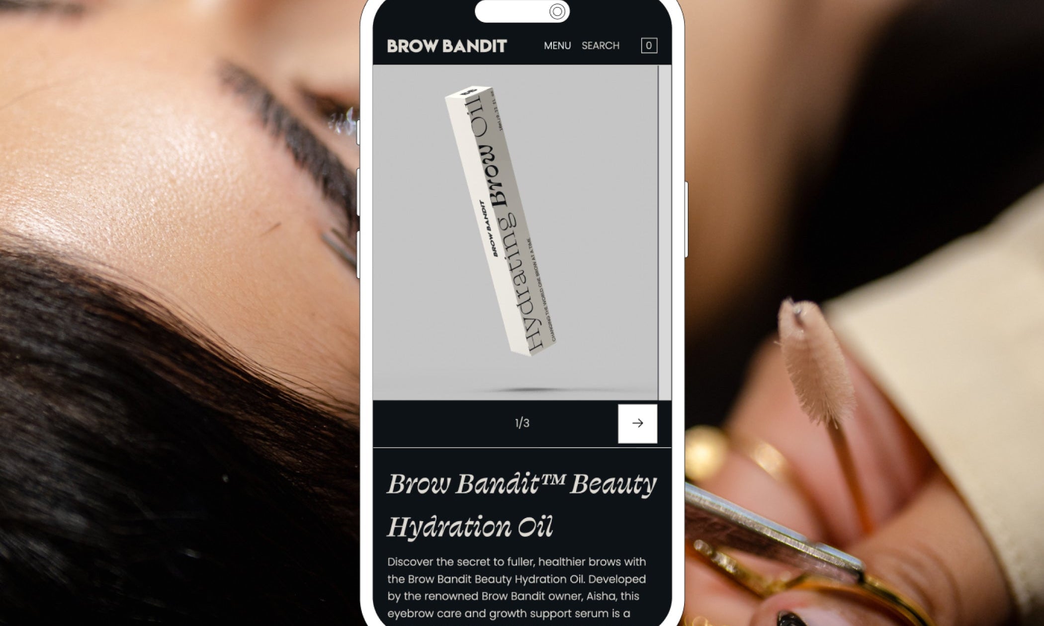 Rebrand, packaging & ecom for NYC lamination expert Brow Bandit