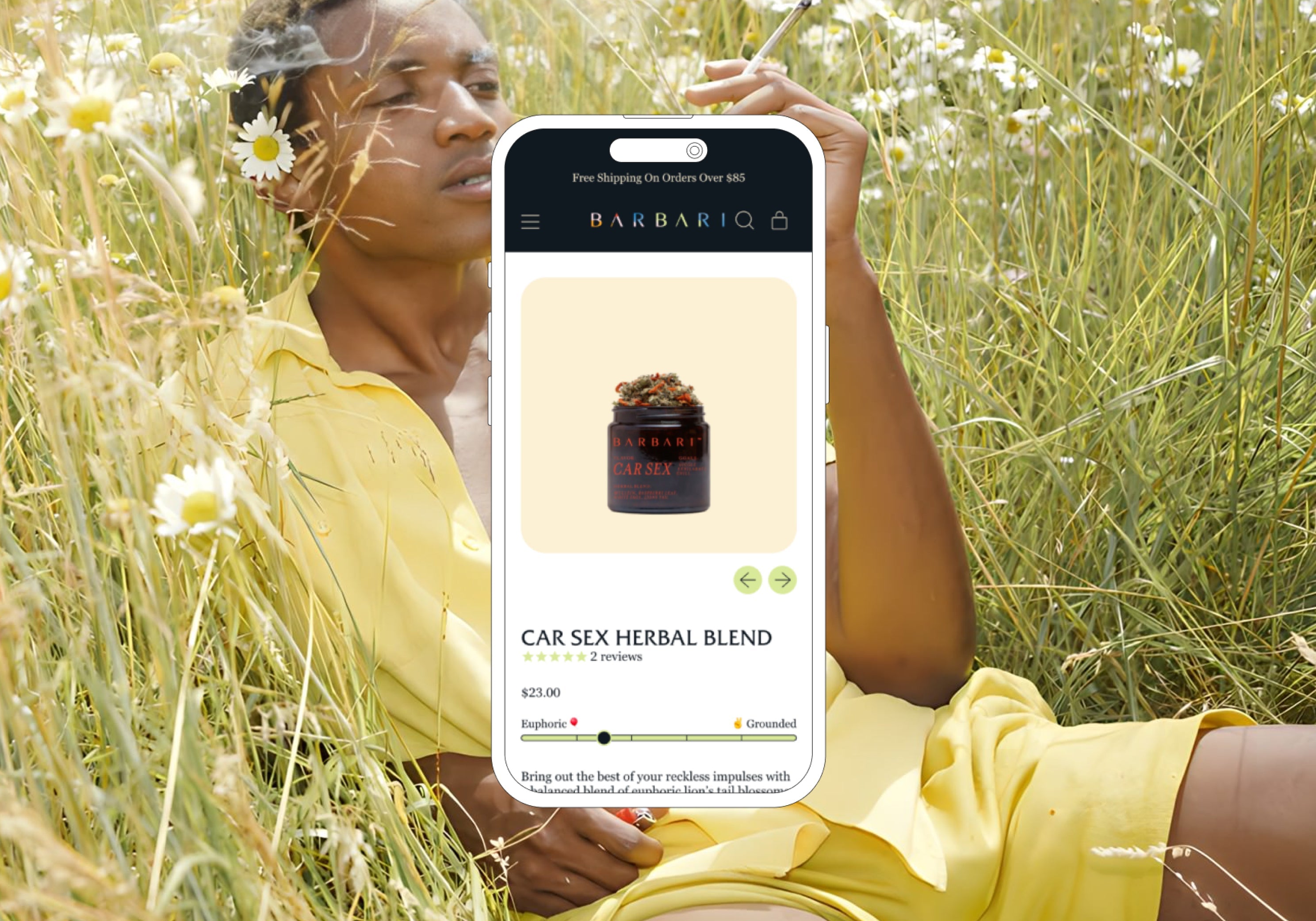 Primo product pages for flavorful, BIPOC-owned herbal standout Barbari