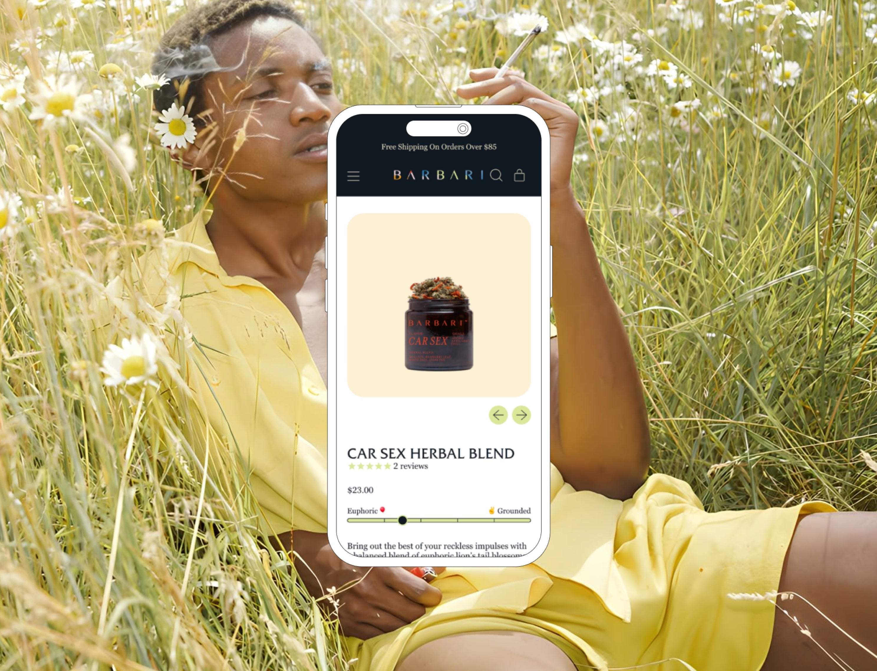 Primo product pages for flavorful, BIPOC-owned herbal standout Barbari