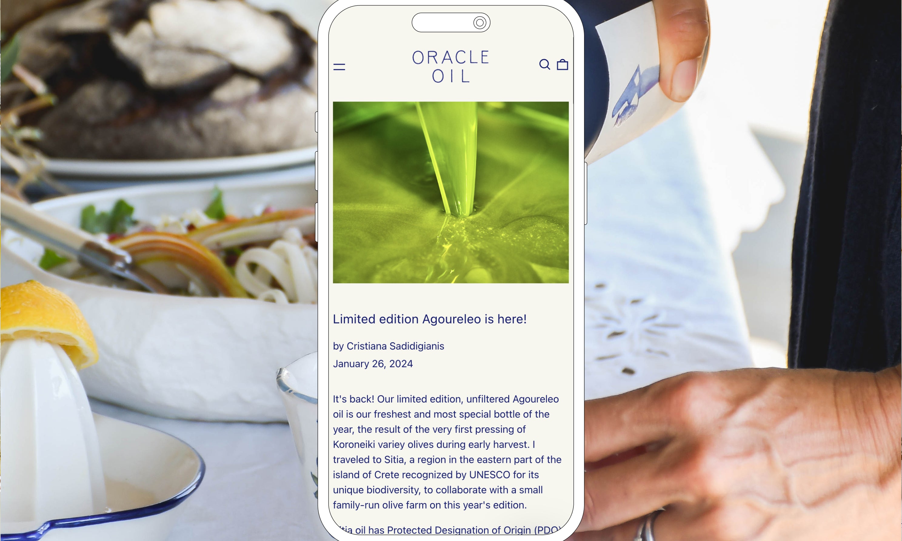 Multifaceted marketing  for heritage, organic Greek EVOO brand, Oracle Oil