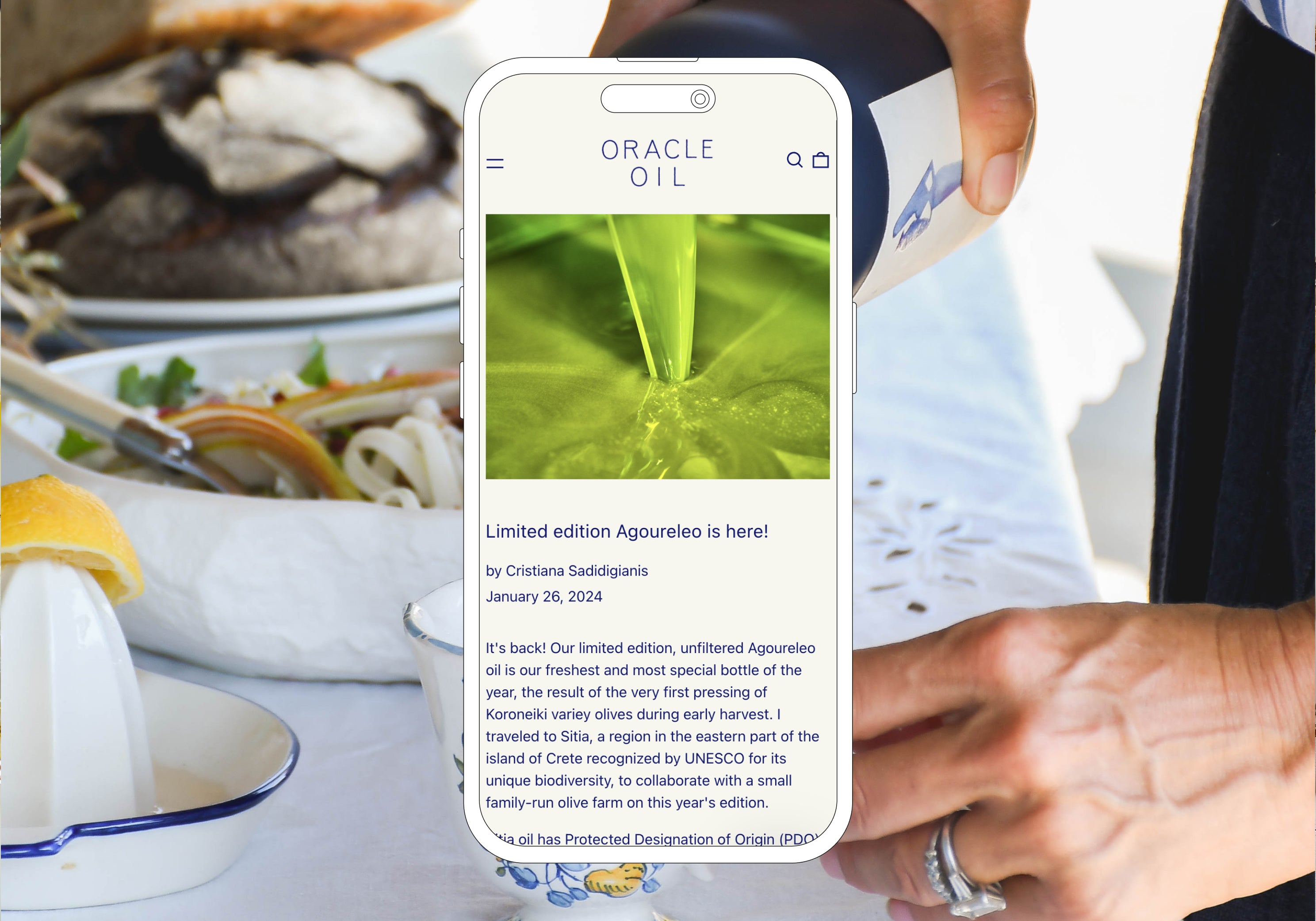 Multifaceted marketing  for heritage, organic Greek EVOO brand, Oracle Oil